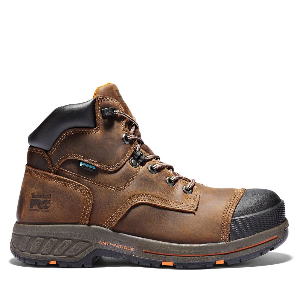 Botas de Trabajo Timberland Hombre Pro® Helix Hd 6" Comp Toe Marrones/Negras - Chile UNG-941728